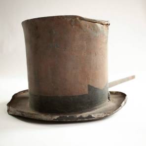 French 19th C. Tole Top Hat